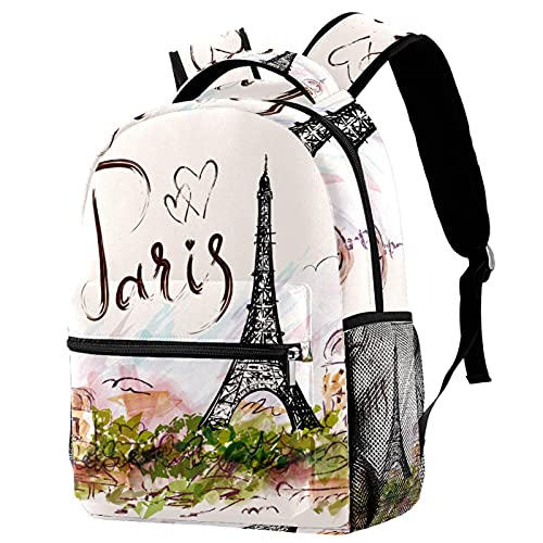 Sac à dos de voyage Paris Tour Eiffel parfait pour le campus et les loisirs des jeunes