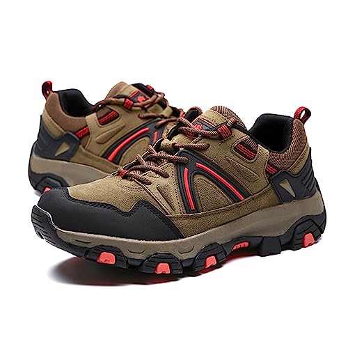 JiuQing Men's Hiking Shoes Waterproof Walking Boots Breathable Casual Camping Trails Outdoor Shoes3