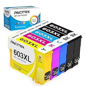 603XL inktcartridges PACITEK 5 Pack Vervanging voor Epson 603 inktcartridges Multipack voor Epson Expression Home XP-2100 XP-4100 XP-4105 XP-2105 XP-3100 XP-3105 WorkForce