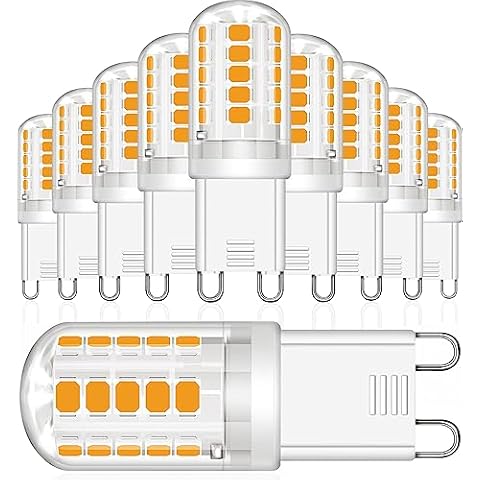 LEDYA G9 LED Bulbs Warm White, 3W, 380LM, 2700K, Equivalent to 30W Halogen, Not Dimmable for Lighting Decor, Chandelier, Pack of 10 Cover