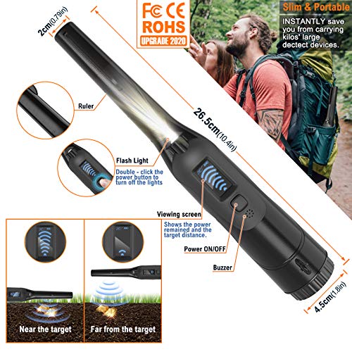 HOMADISEY Metaaldetector Pinpointer volledig waterdicht - LCD-scherm IP68 12 meter onderwater draagbare 360 ° sonde 3… - Afbeelding 3