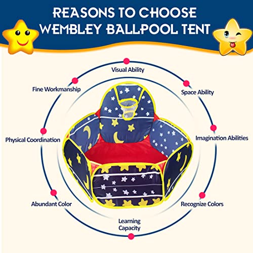 Image of Wembley Ball Pool for Kids Play Area Indoor Setup Baby Ball Pit with 20 Balls Gift Toys for 2 + Years Boys Girls Toddlers - BIS Approved