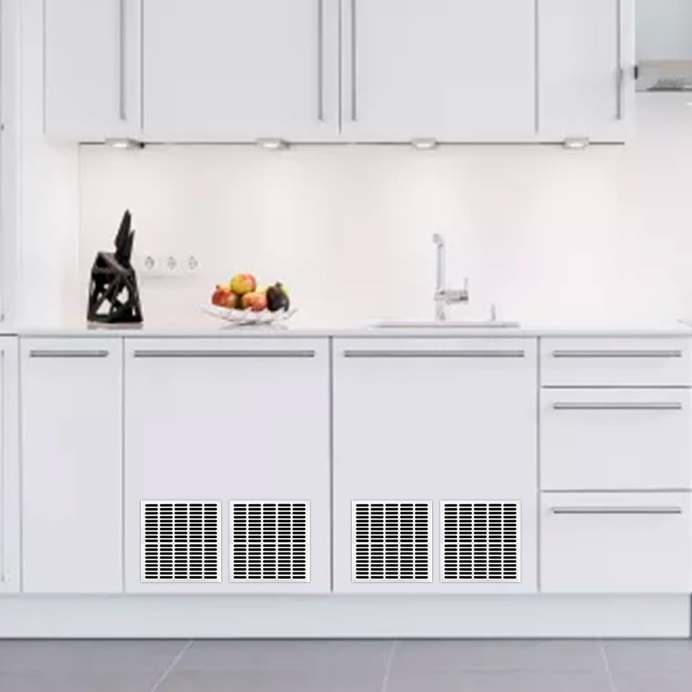 Griglia Di Ventilazione 300 Mm X 300 Mm, Copertura Di Ventilazione Su Entrambi I Lati Per Porta Di Ventilazione, Per Parete Laterale Del Bagno (bianco - Foto 9