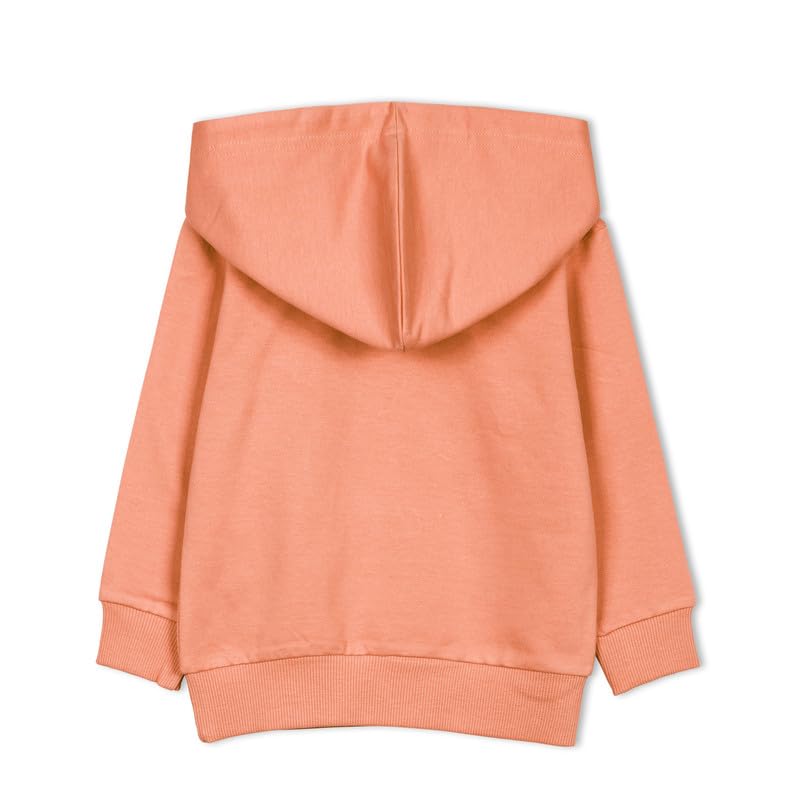 ARIEL Kids Cotton Fleece Full Sleeve Hoodie Sweatshirt for Boys and Girls (ORGPKTTED-ORA-06MTS) Peach - Image 7 thumbnail