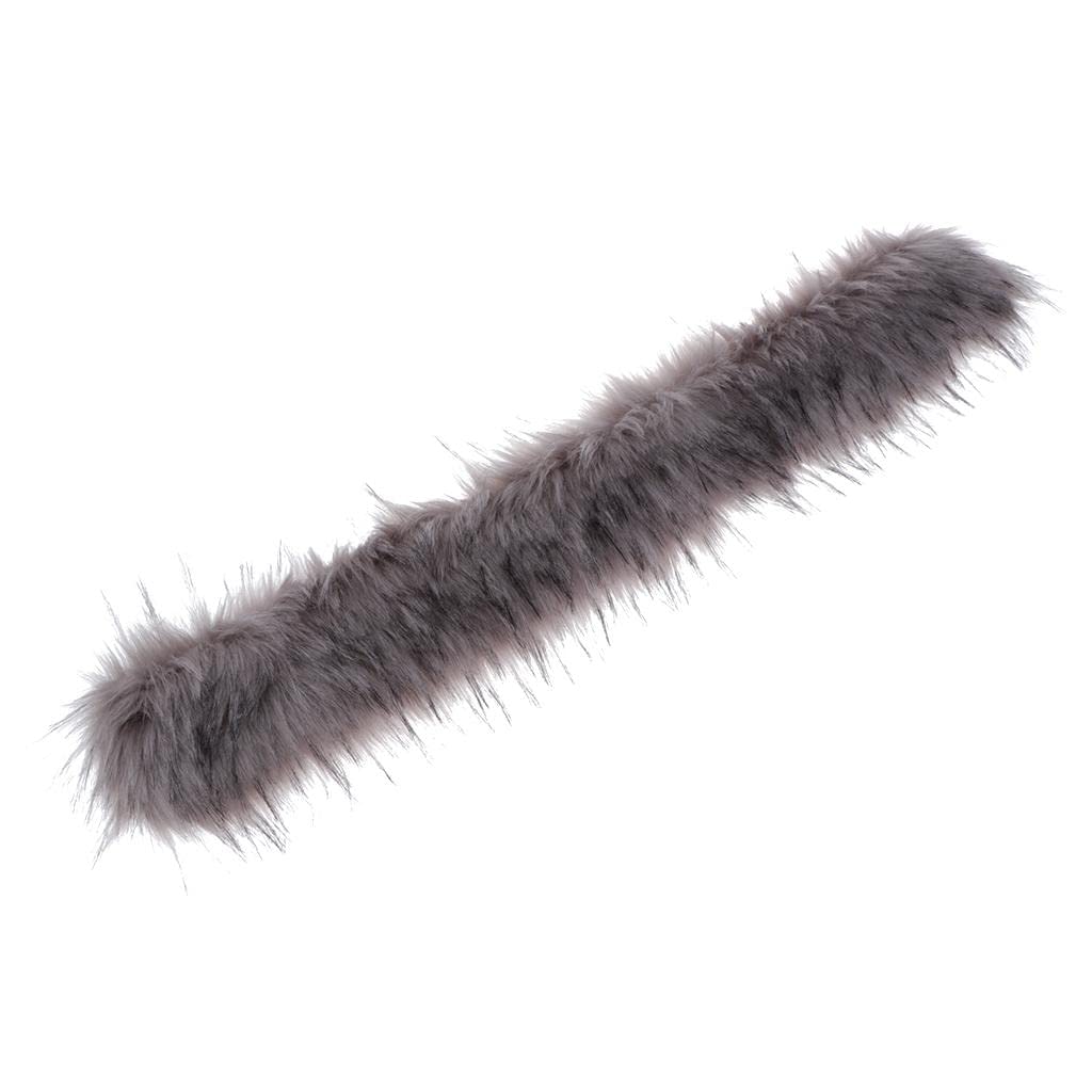 Faux Fur Collar Scarf Thick Jacket Sweater Long Clothes Accessory Grey | Womens Accessories | Scarves & Wraps-image-24