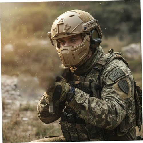 Masque airsoft intégral compatible casque pour éviter chocs