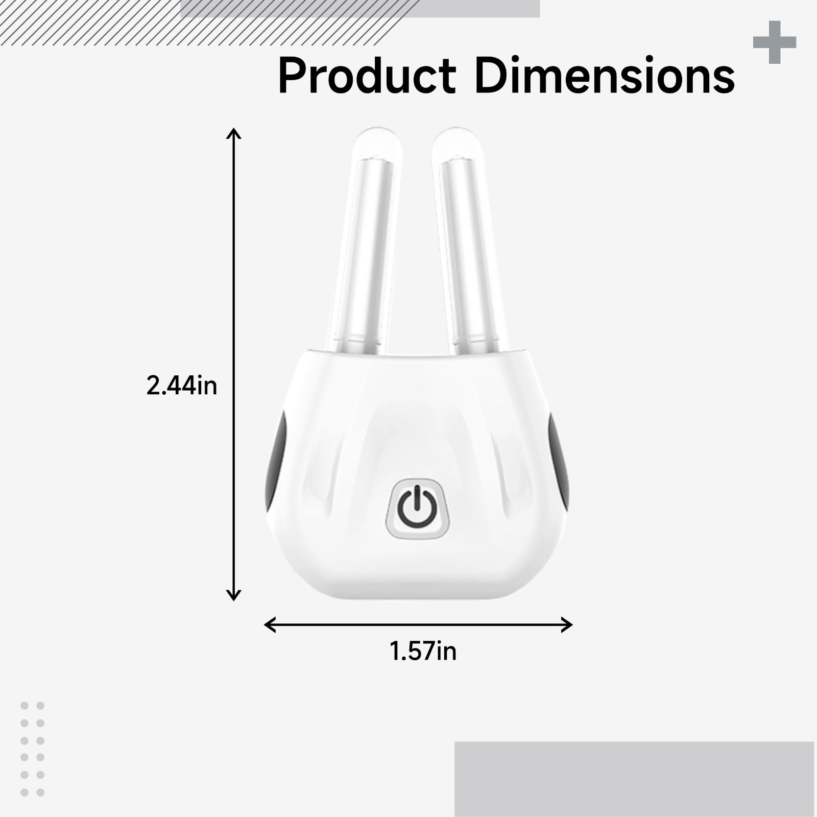 Dispositivo portátil de terapia nasal de luz roja, tratamiento infrarrojo, alivio de rinitis recargable con funda de carga, 6,6 x 4,6 x 2,2 cm