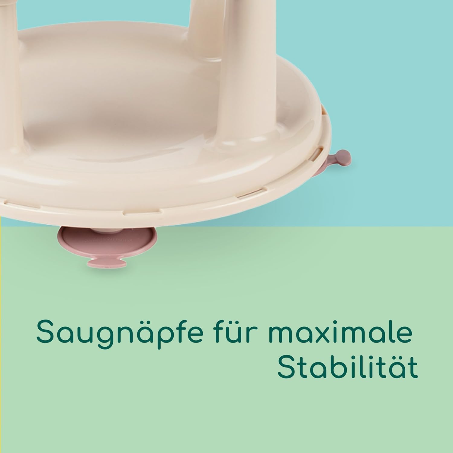 Bebeconfort Drehbarer Badewannensitz, Badewannensitz, Ergonomisch, 6 Monate bis 12 Monate, 0-10 kg, Beige