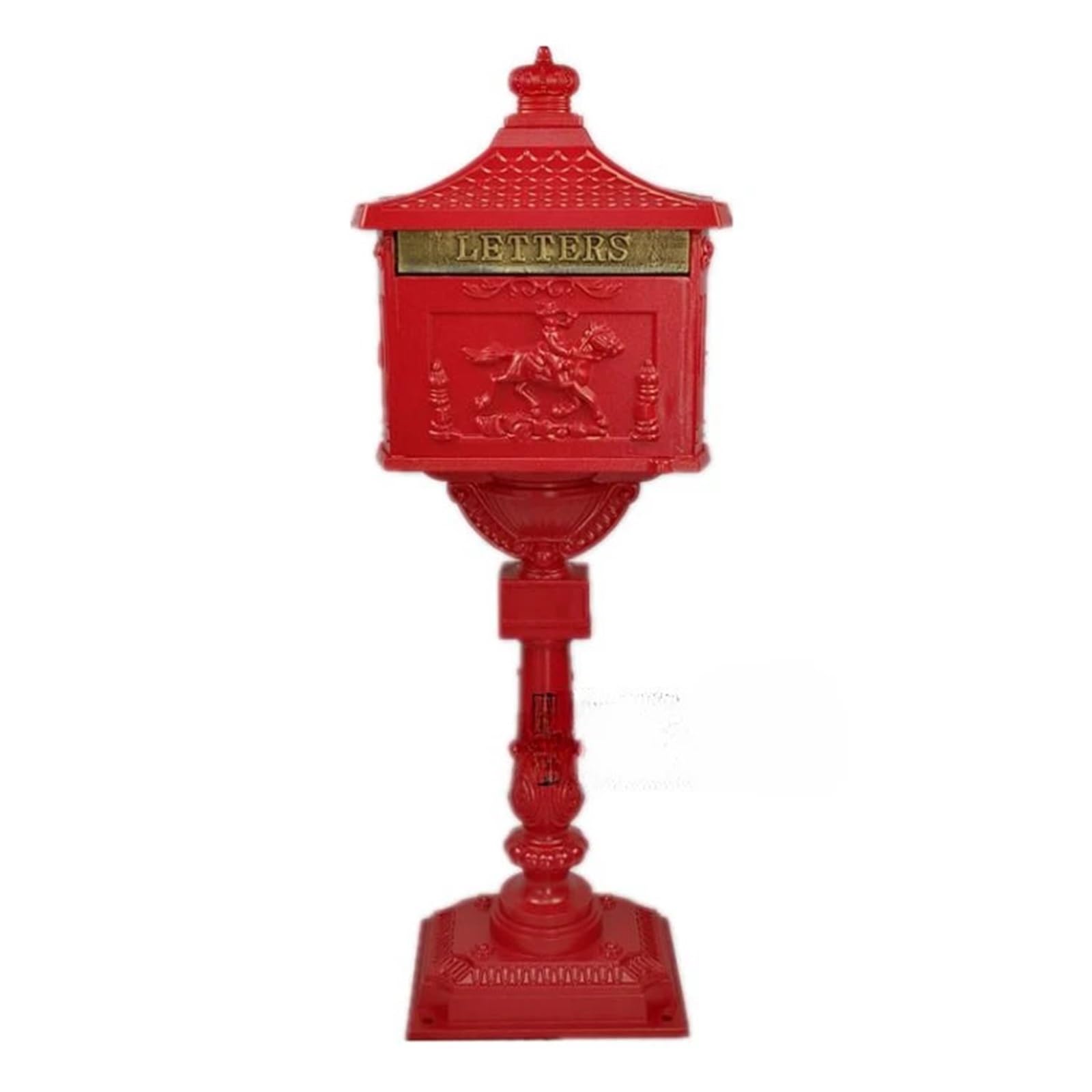 Locking Mail Box for Outside, Wall Mount Mailbox Cast Aluminum Vertical Villa Floor To Ceiling Multicolor(Color-07)