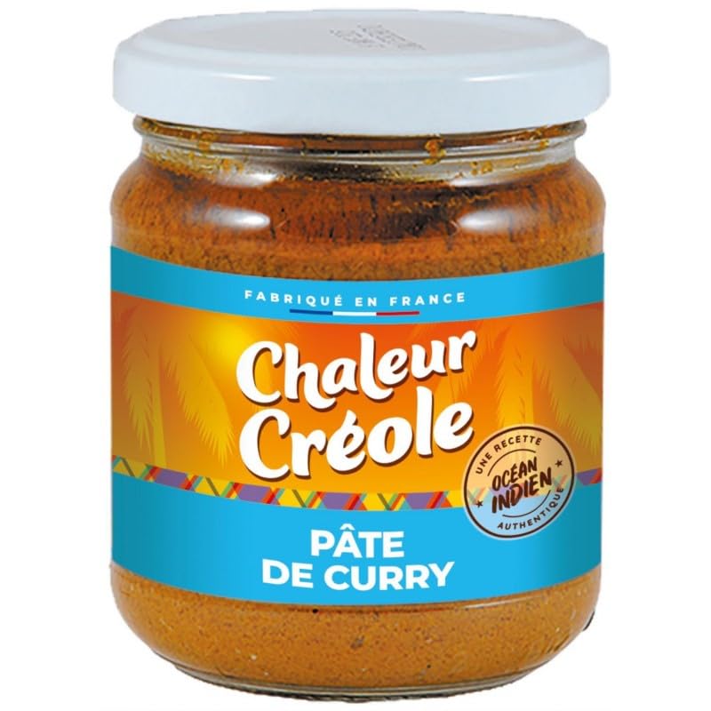 Chaleur Créole - Pâte De Curry Créole 200g pour Des Plats Épicés Et Savoureux - Saveurs Du Monde - Epicerie Salée - Le Lot De 3