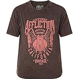  Affliction Damen T-Shirt AC Desert Route Dunkelgrau, XL