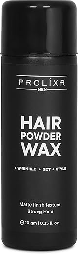 Prolixr Hair Volumizing Powder Wax 10gm | 24 Hrs Strong Hold, Matte Finish | Restylable | 100% Natural & Safe Hair Styling Powder | Hair Wax Powder For Men