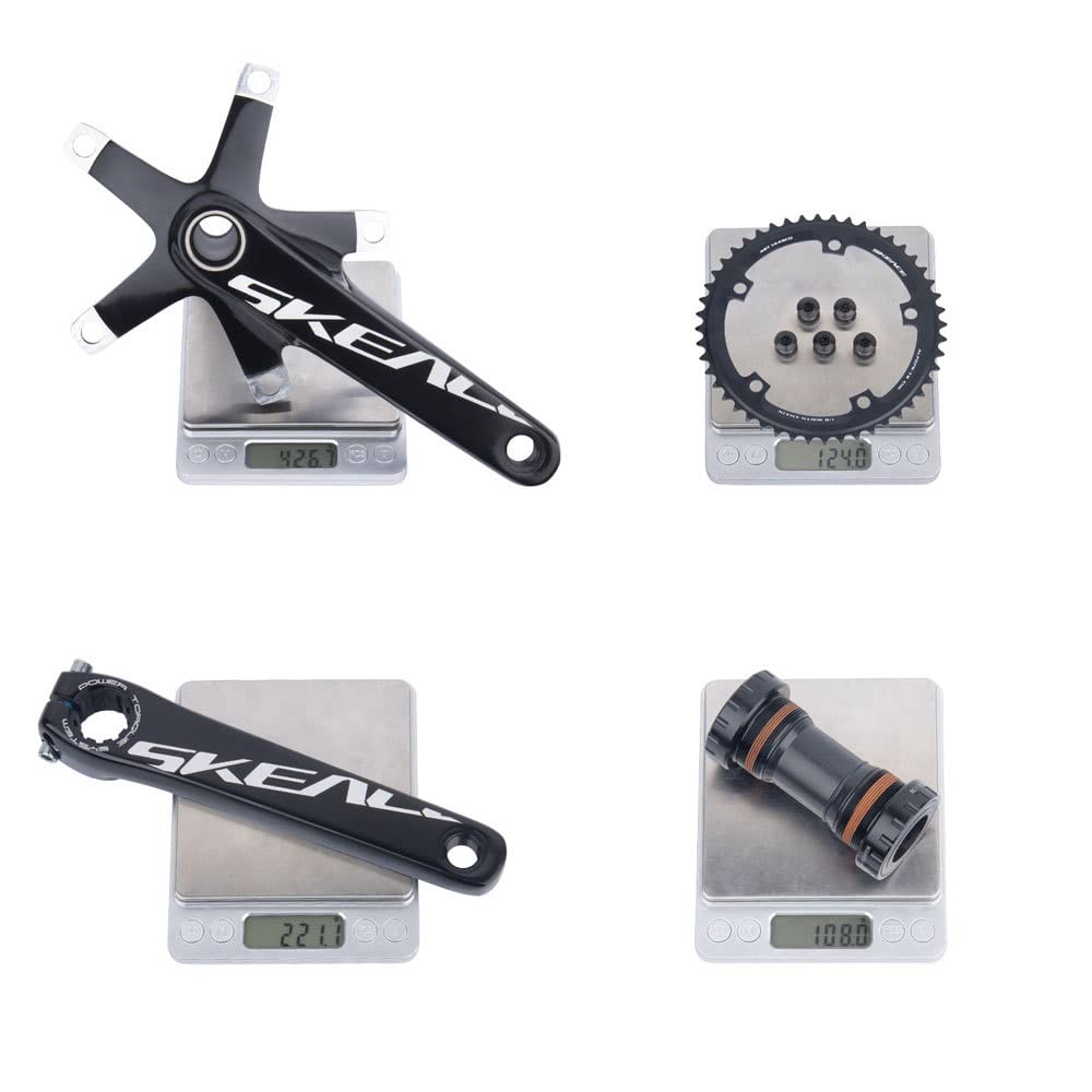 Bici da Campo Guarnitura 165mm Braccio Pedivella 48T 49T Corona Singola Guarnitura Cava Integrata Set di Pedivelle