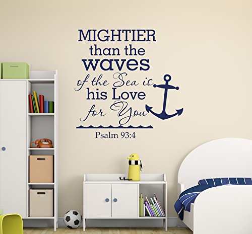 Vinilo Decorativo con Texto y Ancla Náutica Azul