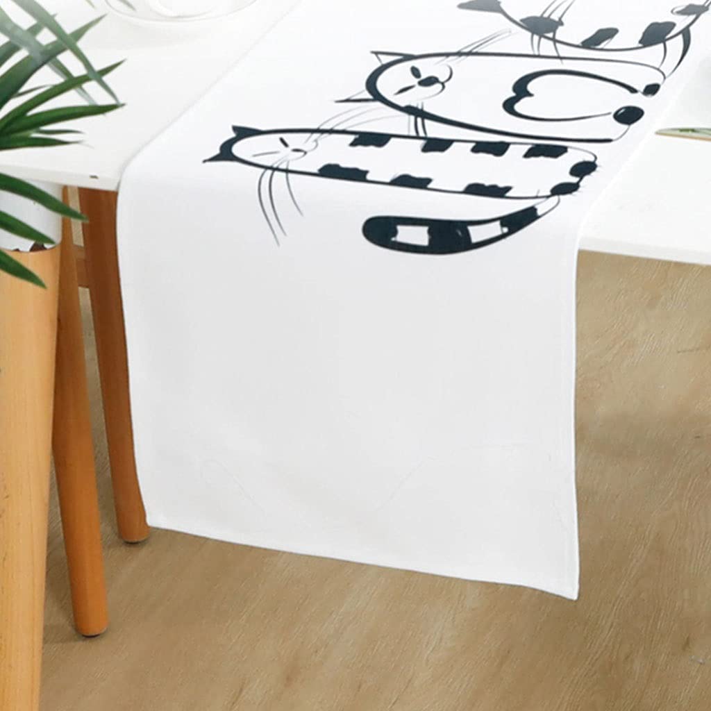 Centro Mesa Camino De Mesa Moderno Único, Cubierta Tela para Armario Zapatos con Tema Bonito, Rectangular, Mantel Individual Simple Decoración Camino(A)