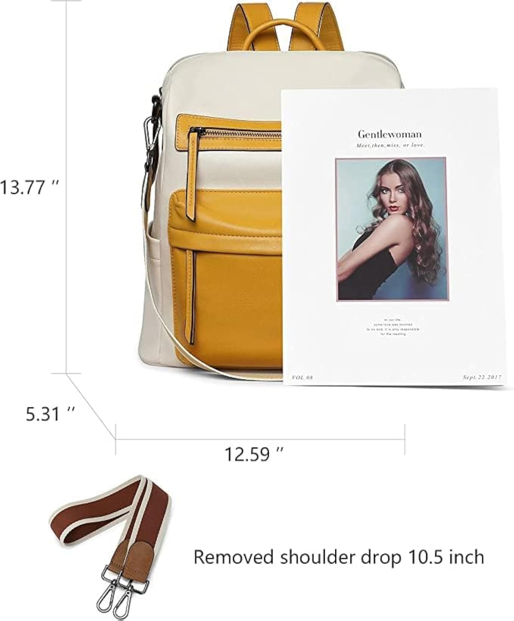 Women's Fashion Standard Backpack Purses Multipurpose Design