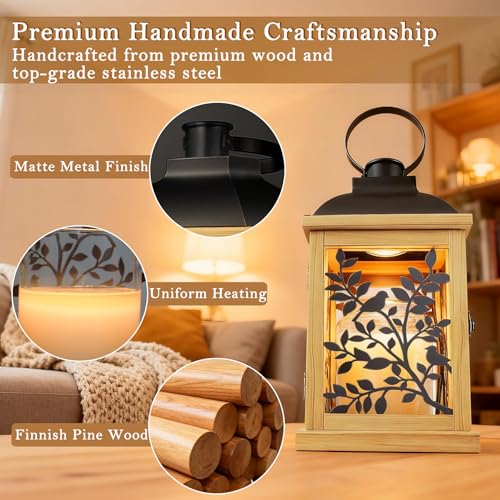 30% Off Handmade Wood Candle Warmer Lamp with Timer - Image 3