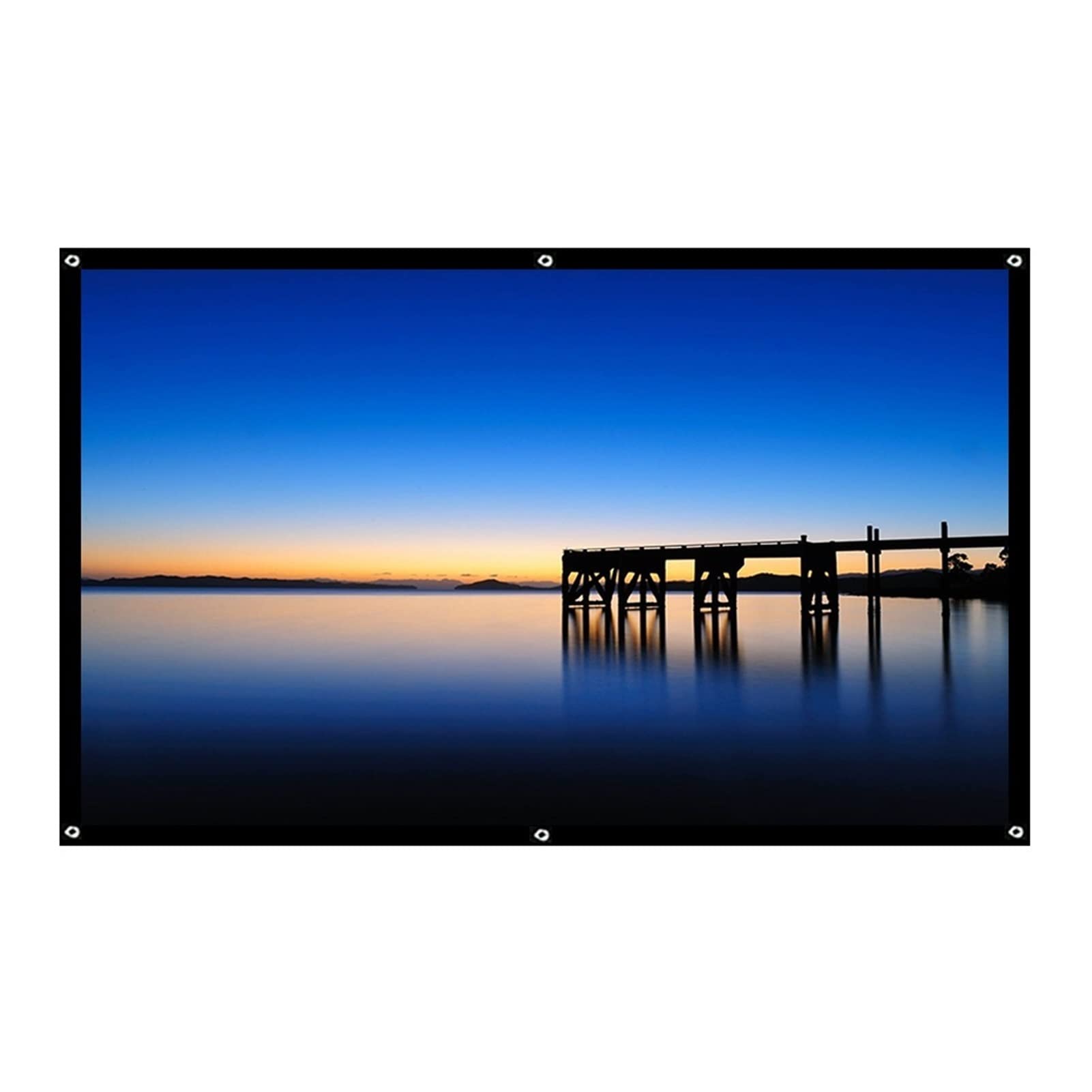 Myuyee 84 Inch 16:9 Portable Screen For Projector Plastic Beamer Screen For Home Theater Bar Disco Travel Support Projectors Gaming, Office