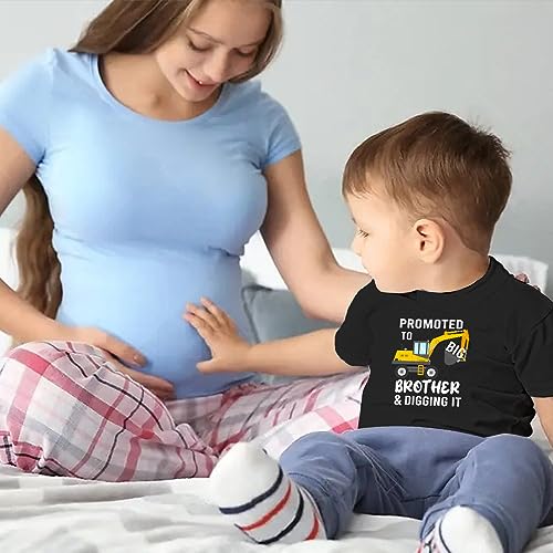 Image of Big Brother T Shirts for Boys Promoted Announcement 100% Cotton Round Neck(bigbro-Construction)