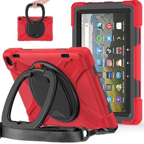 Housse Fire HD 8 Plus rotative 360 degrés robuste avec poignée intégrée