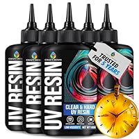 CRAFT RESIN 500g UV Harz Klar, Harte Variante, Niedrige Viskosität - kristallklarer und nicht vergilbender UV Resin Set für DIY, Schmuckherstellung, Gussformen - schnelles Aushärten unter UV-Licht