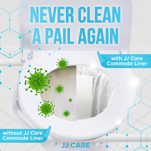 Jj Care Bedside Commode Liners Disposable With Super Absorbent Pads - Pack Of 60 Portable Toilet & Commode Poop Bags With Liners For Adults - Commode Liners For Bedside Toilet Chair Bucket #TOP1