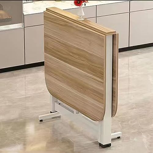 OUKMXSY Mesa De Comedor Abatible, Plegable, De Madera, para Cocina, MultifuncióN, Extensible, Ahorra Espacio, Disponible En 3 Formas, para Cocina Y Sala De Estar.