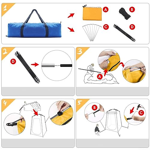 RANRAO Privacy Toilet Tent, Outdoor Portable Changing Tent - Image 8