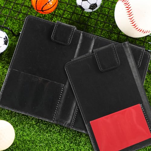 Marspark 2 Pcs Umpire Lineup Card Holder - Magnetic Leather Referee Card Holder for Soccer Volleyball Rugby Baseball Matches - Thumbnail 5