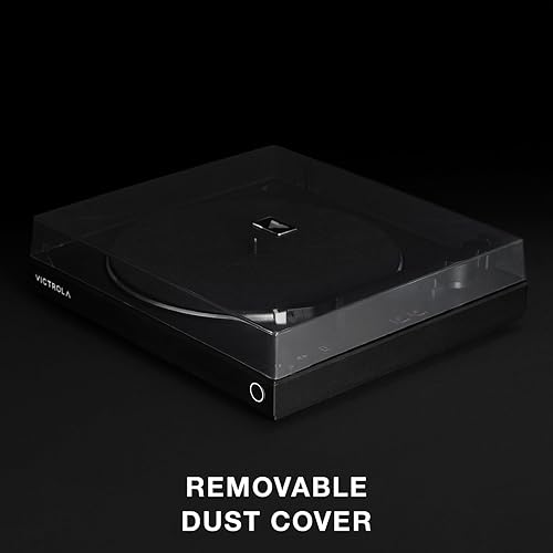 Miniatura 7 de Victrola Tocadiscos Bluetooth automáticos completamente automáticos - Cartucho Audio Technica ATN3600L, reproductor de discos de vinilo de 2