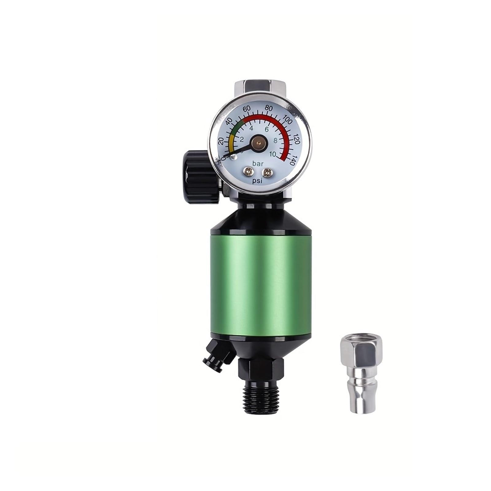 Regolazione pneumatica della pressione Regolatore d'aria universale da 1/4 di pollice con separatore acqua-olio for impieghi gravosi manometro for pistola a spruzzo