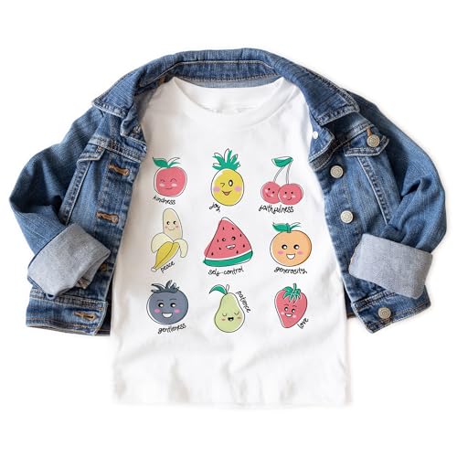 Cute Fruits Of The Spirit Toddler Shirt - Christian Kids Sunday School Preschool Clothing - Boho Natural Toddler & Youth Tee3
