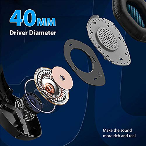 Fone de ouvido para jogos LCAZ RGB Som Surround Fones de ouvido USB 3,5 mm, fones de ouvido USB para