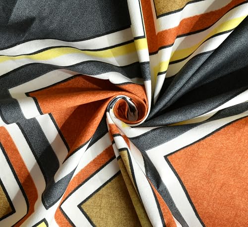 Image of VOMZER 300 Threadcount Elastic Fitted Bedsheets Single Bed with 1 Pillow Cover | Single Bed with All Around Elastic, Size 36 X 72 X 8 Inches Orange