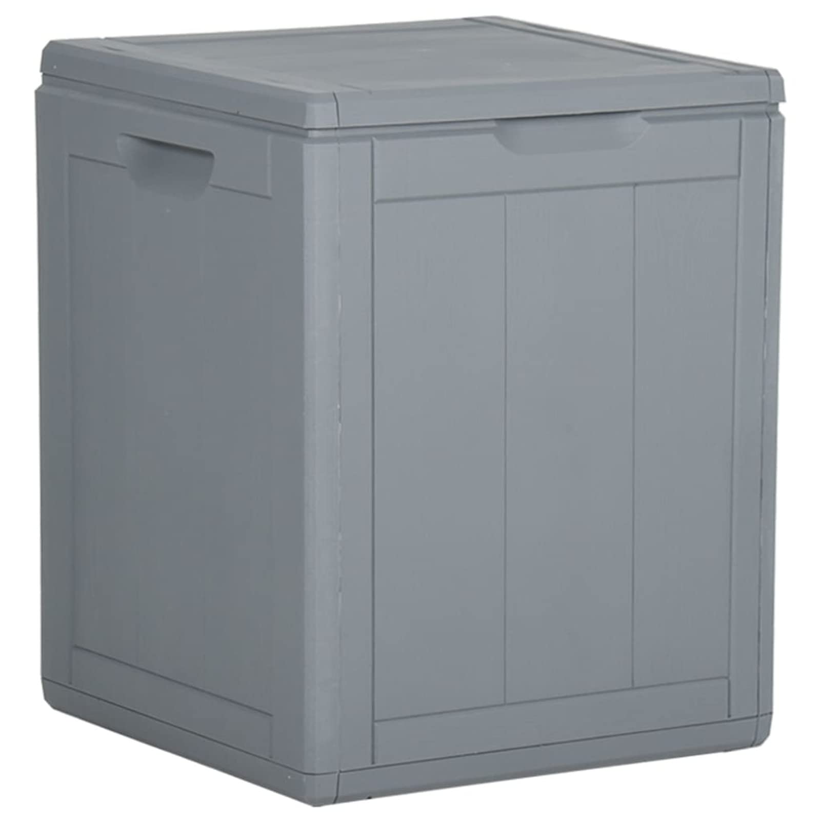 Baule da Giardino 90 L Grigio in Rattan PP,Baule da Giardino,Baule da Giardino per Esterno,Baule da Giardino Impermeabile-151233