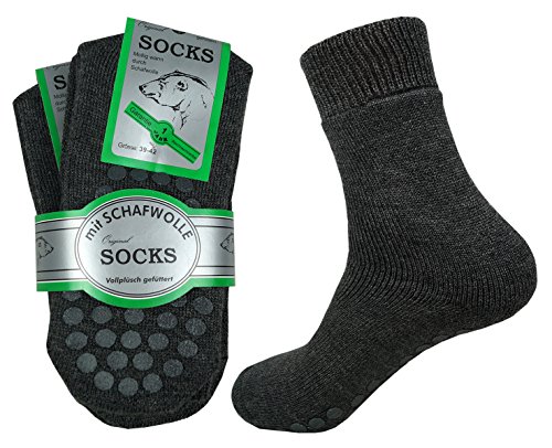 etrado fashion ABS Antirutsch Vollplüschsocken Polarwarm mit Schafwolle, 436567 (2 Paar / 39-42) Cover