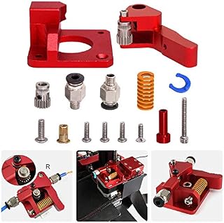 TUZUK 3D Printer Upgrade Extruder Dual Driver Long-Distance Remote Metal Extruder Right Hand Block Kit Spare Parts 1.75mm Filament for CR-10S Pro Anet A8 Anycub Mega Wanhao i3