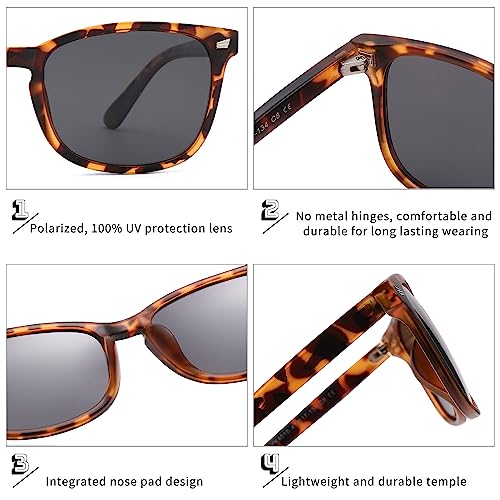Coasion Polarized Kids Sunglasses Uv 400 Protection For Girls Boys Classic Retro Style Toddler Shades Age 3-12 thumb #3