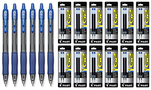 Pilot G2 Retráctil Gel Premium Azul 6 Unidades