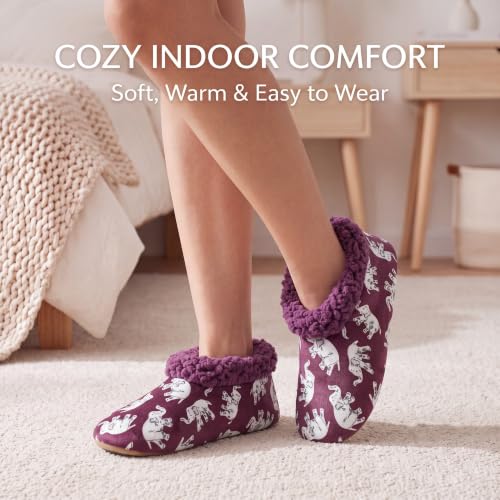 Image of Cozylook Fuzzy Slippers for Women Indoor Soft Sole Slipper Socks