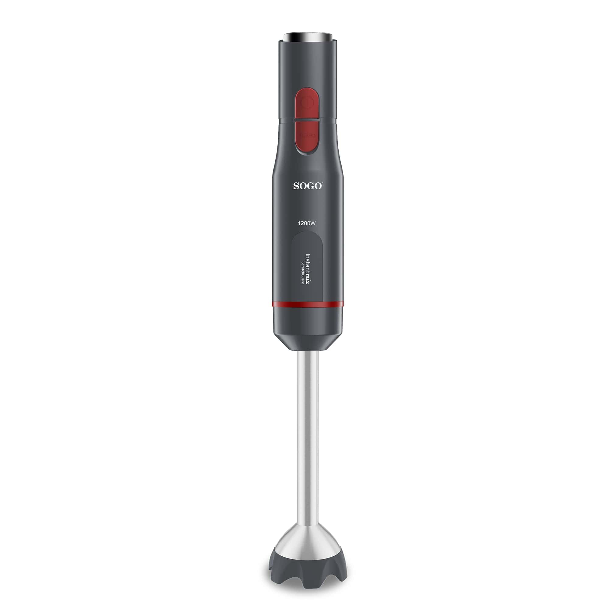 Batidora de mano SOGO gris para preparar cremas finas y purés infantiles suaves