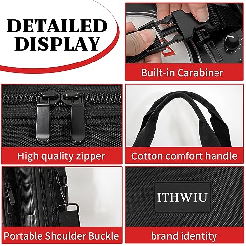 Image of DJ Carrying Case Fits DDJ 200, ddj-wego3, AKAI MK3, Native Maschine Mikro Mk3, Hercules DJ Control Inpulse 200, Numark Party mix, Multi-FX pedals, line 6 helix floor, 16 x 10 x 2.5 Inch, Black