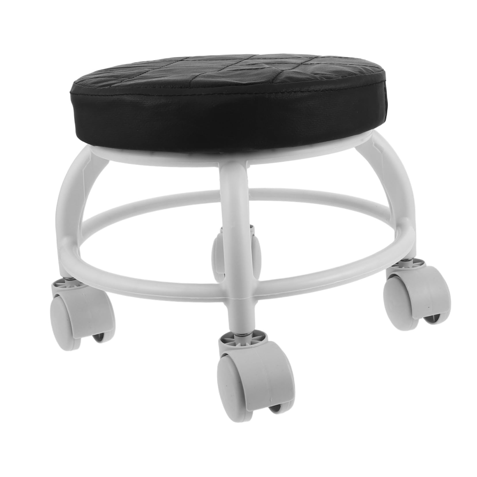 Gatuida Sgabello con Ruote Girevole PU Sgabello Ergonomico Basso per Pedicures, Sedile da Terra con Design Raffinato