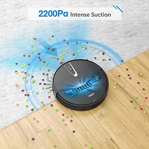 Saugroboter,Robit v3s Pro,2200Pa hohe Saugleistung, leise und schlank, 4400mAh Akku und selbstaufladend, 360°Smart… - Image 4