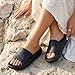 Comwarm Cloud Slide Sandals for Women Men Ultra Comfort Recovery Pillow Slippers Soft Summer Beach Shoes with Low Arch Support,Matte Black Size 7.5-8.5 Wonmen/6-7 Men