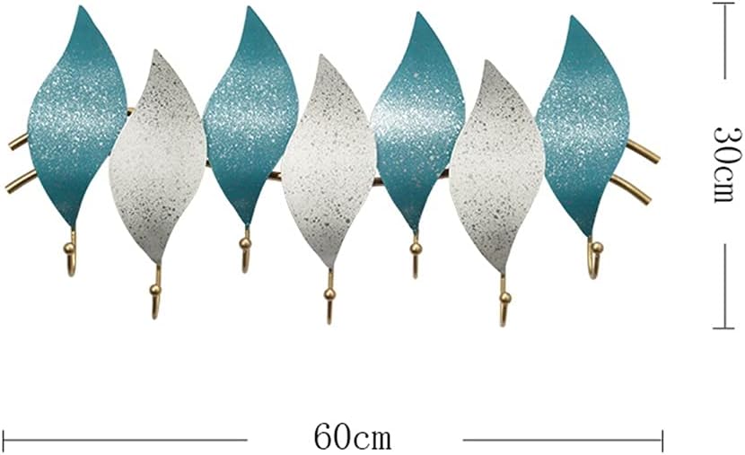 Decorative Hook Wall Hanging Coat and Hat Rack European Living Room Key Rack Porch Door Metal Wall Hanging(L)