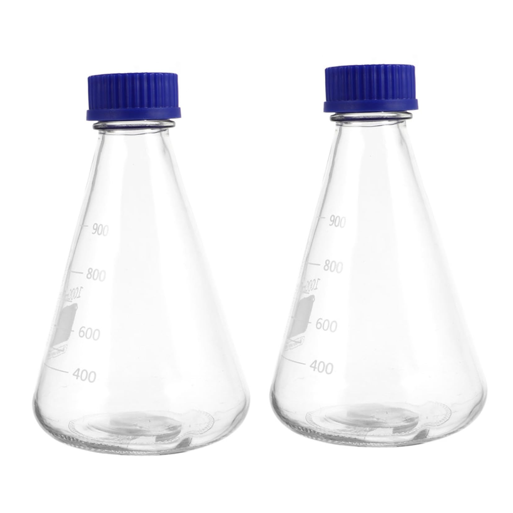 POPETPOP 2 Unids Vidrio Erlenmeyer Matraz Estrecho Erlenmeyer Matraz con Tapón de Goma Tope de Vidrio Frascos Cónicos Experimentos Matraces Matraces Cónicos Herramientas de