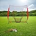 7x7 Feet Baseball Softball Hitting Pitching Net, Baseball Backstop Practice Net for Pitching Batting Catching, Indoor Outdoor Softball Pitching Net with Carry Bag for All Skill Levels (Red)