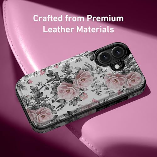 LETO for iPhone 17 Wallet Case, Flip Folio Leather Kickstand - image 4