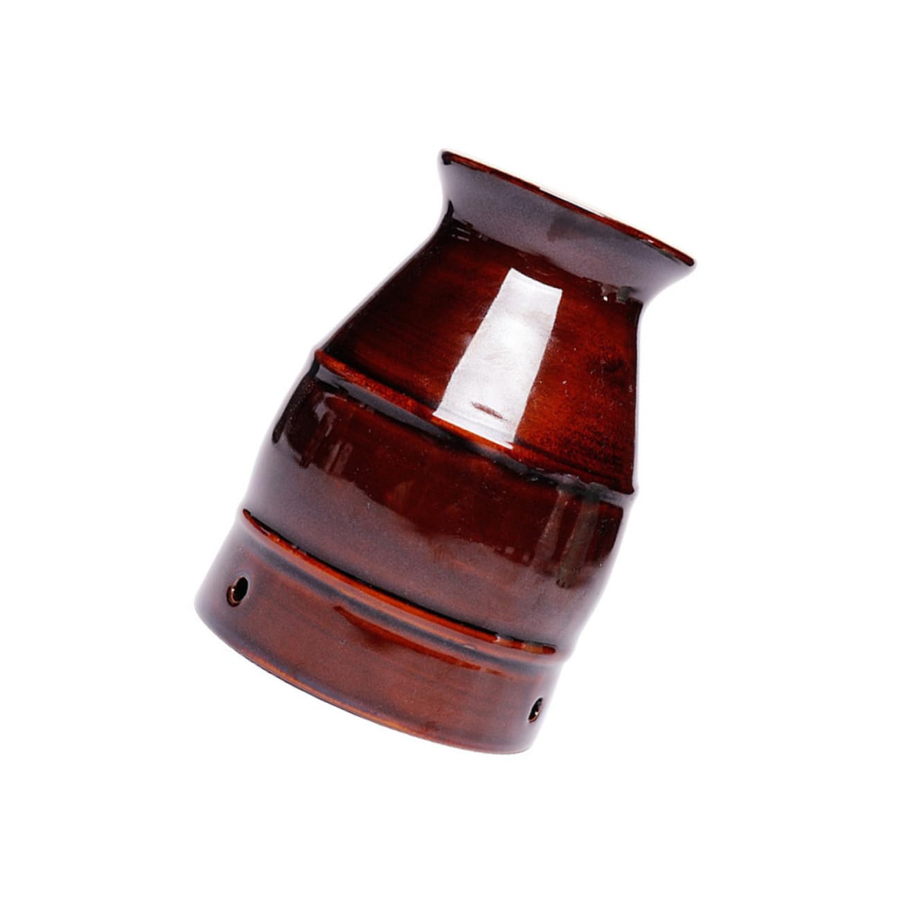 FOMIYES 1pc Moxibustion Cup Moxa Pot Physiotherapy Instrument Moxa Massager Moxibustion Burner Moxibustion for Back Moxibustion Instrument Fumigation Apparatus Moxa Can Ceramics Brown